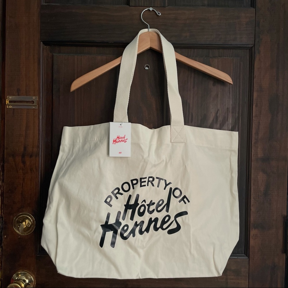 HOTEL HENNES by H&M NWT Large Canvas Shopper Tote